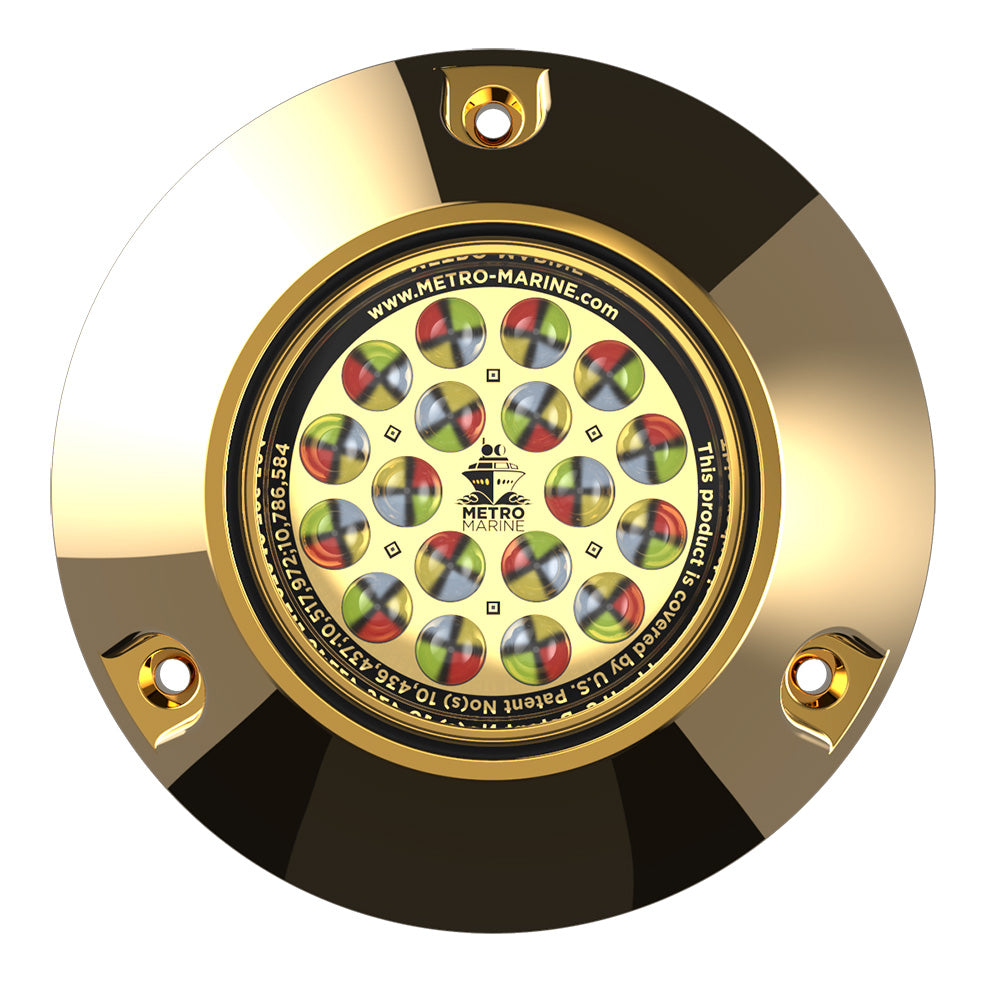 Metro Marine HighOutput Submersible Underwater Light wIntelligent Full Spectrum LEDs RGBW 45 Beam FBMR1FS45