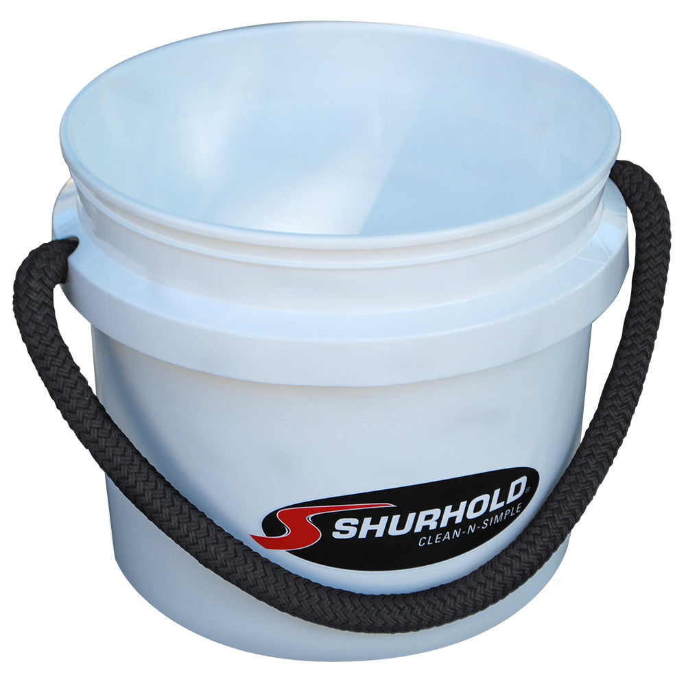 Shurhold Worlds Best Rope Handle Bucket 35 Gallon White 2431