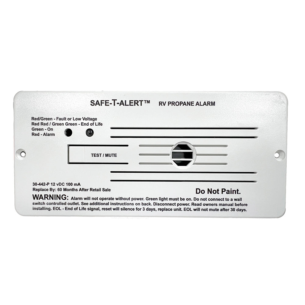SafeTAlert 30 Series 12V RV Propane Alarm White 30442PWT