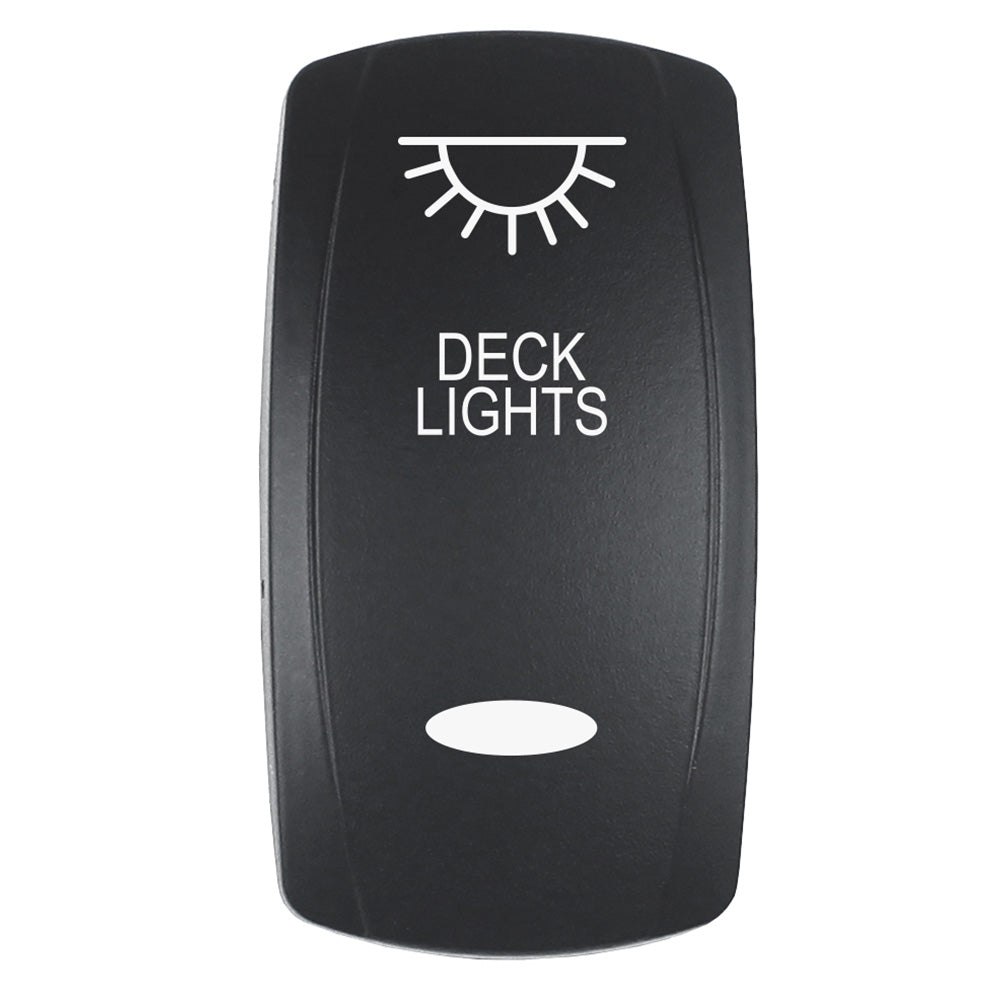 Pacer Actuator DECK LIGHTS fV Series Contura Switches Black Laser Etched TopBottom Light EV2LEDECK