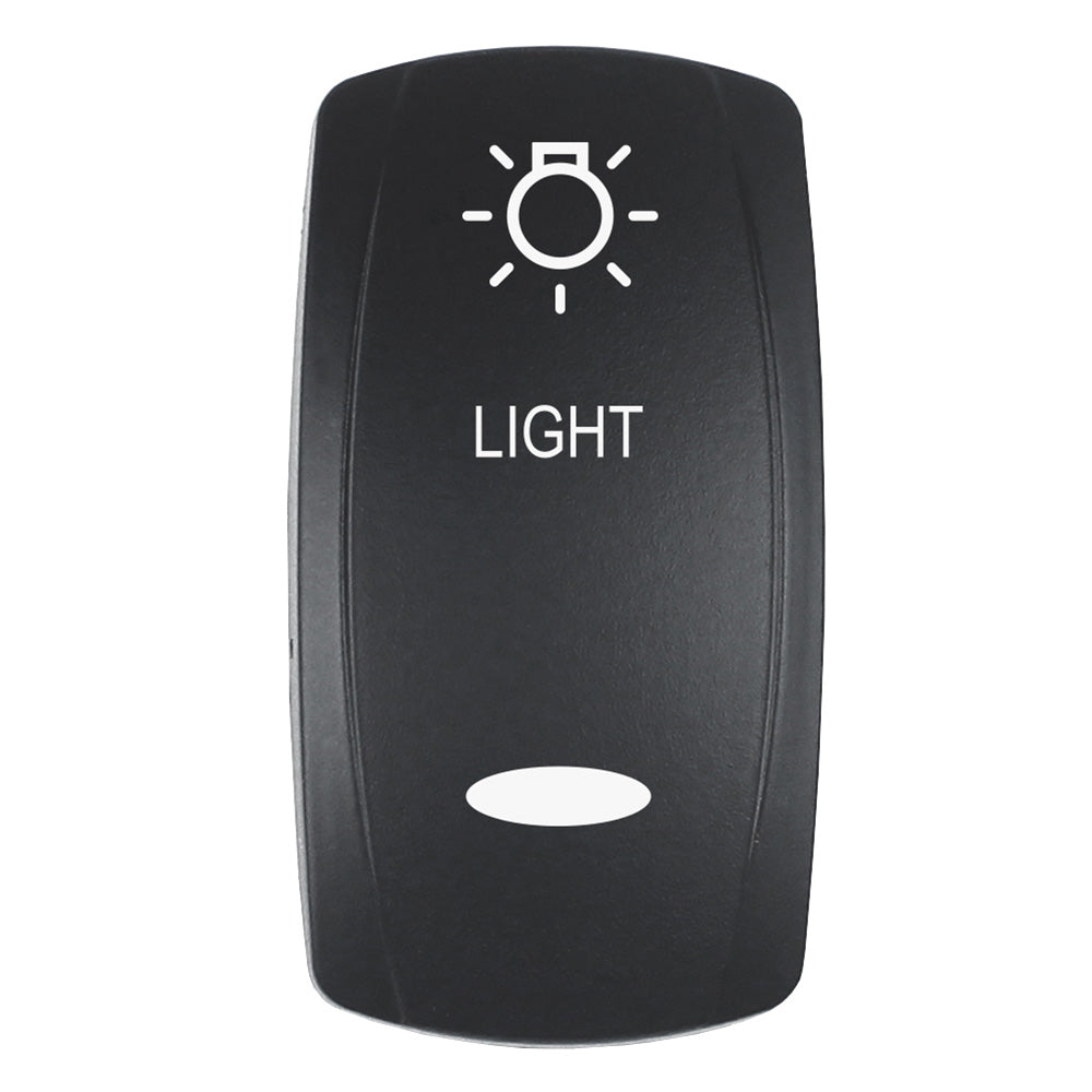 Pacer Actuator LIGHT fV Series Contura Switches Black Laser Etched TopBottom Light EV2LELT