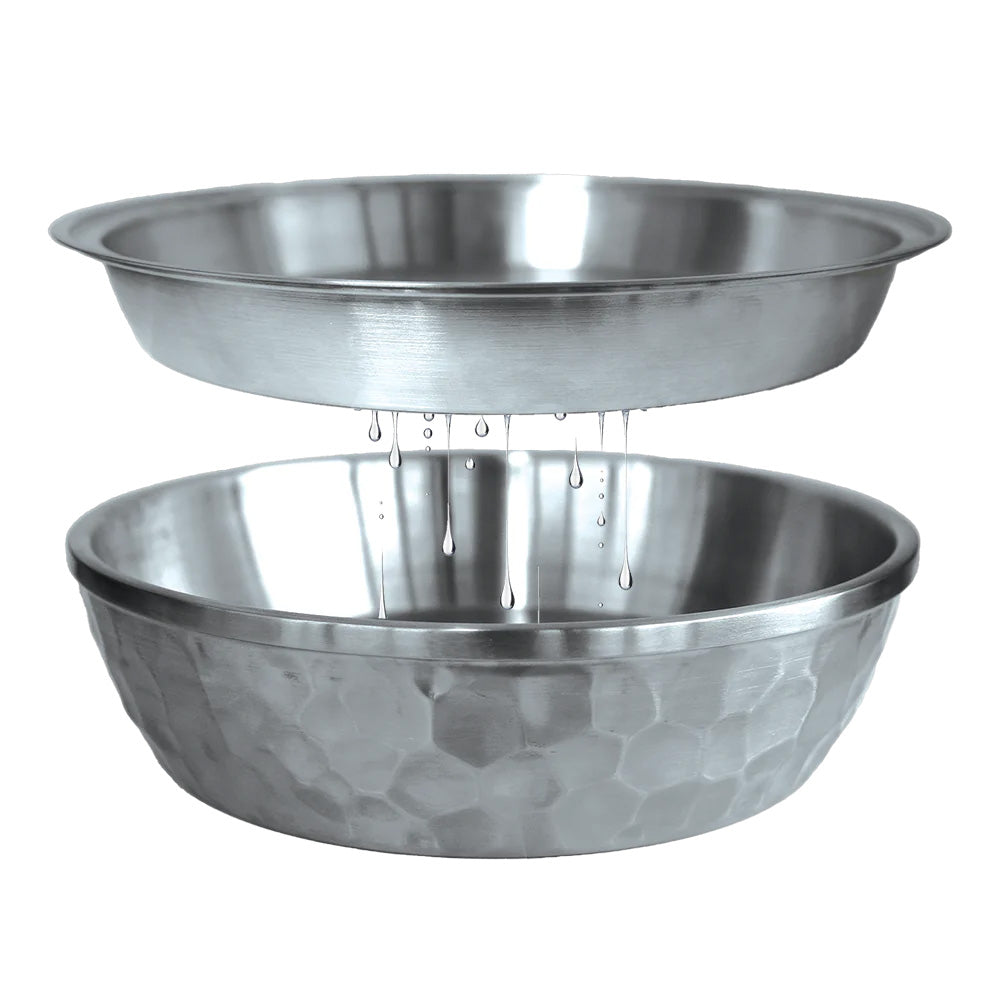 Toadfish Seafood Bowl 12 Stainless Steel 2 Layer Serving Bowl 8073