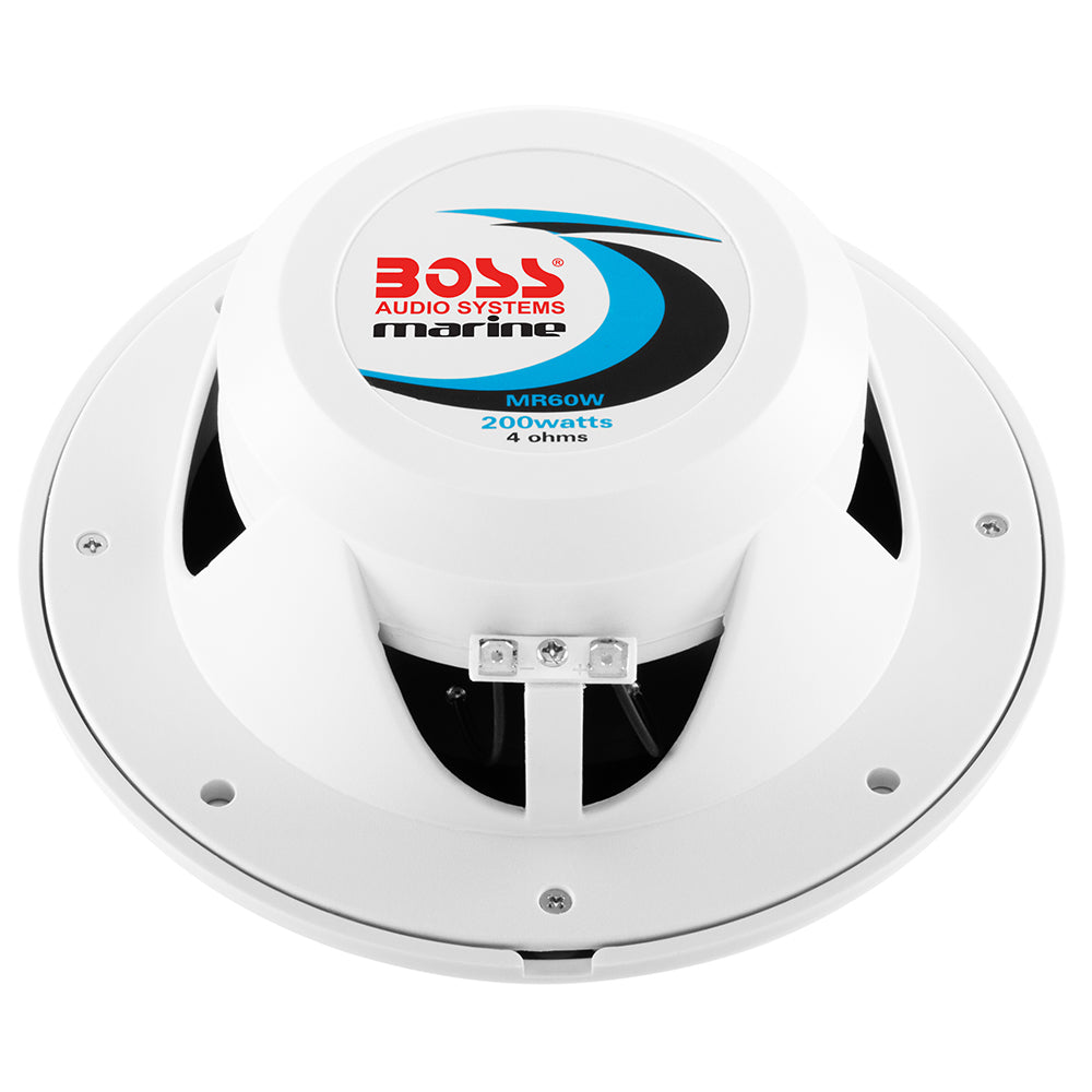 Boss Audio MR60 65 Round Speakers White Pair MR60