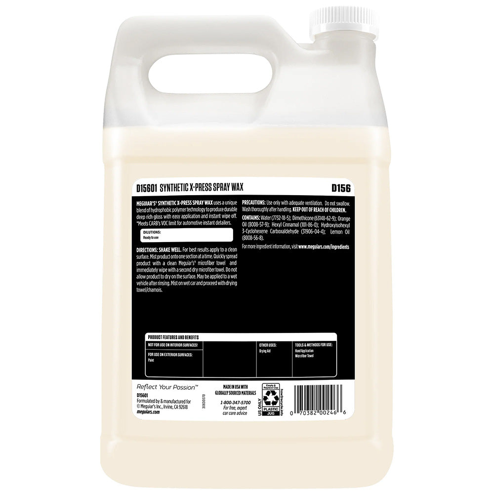 Meguiars Synthetic XPress Spray Wax 1 Gallon D15601