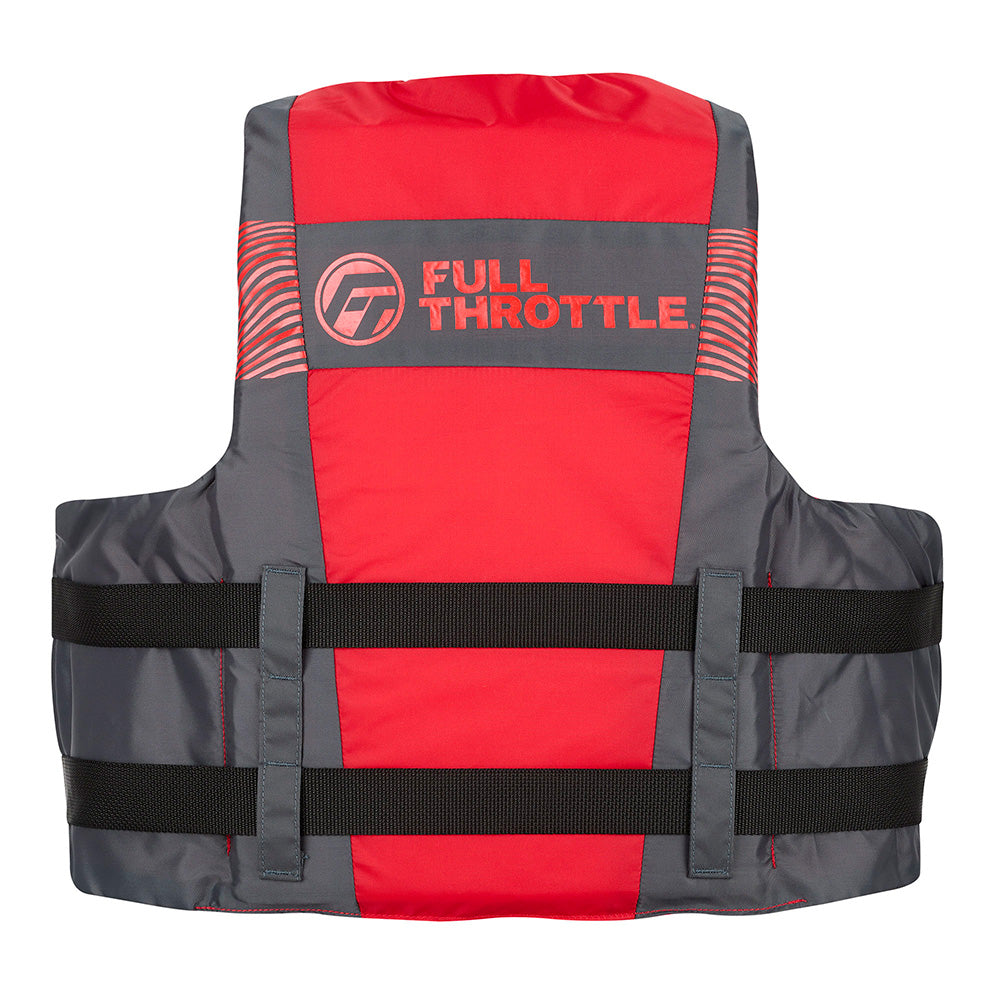 Full Throttle Adult Nylon Life Jacket 4X7X RedBlack 11220010011026
