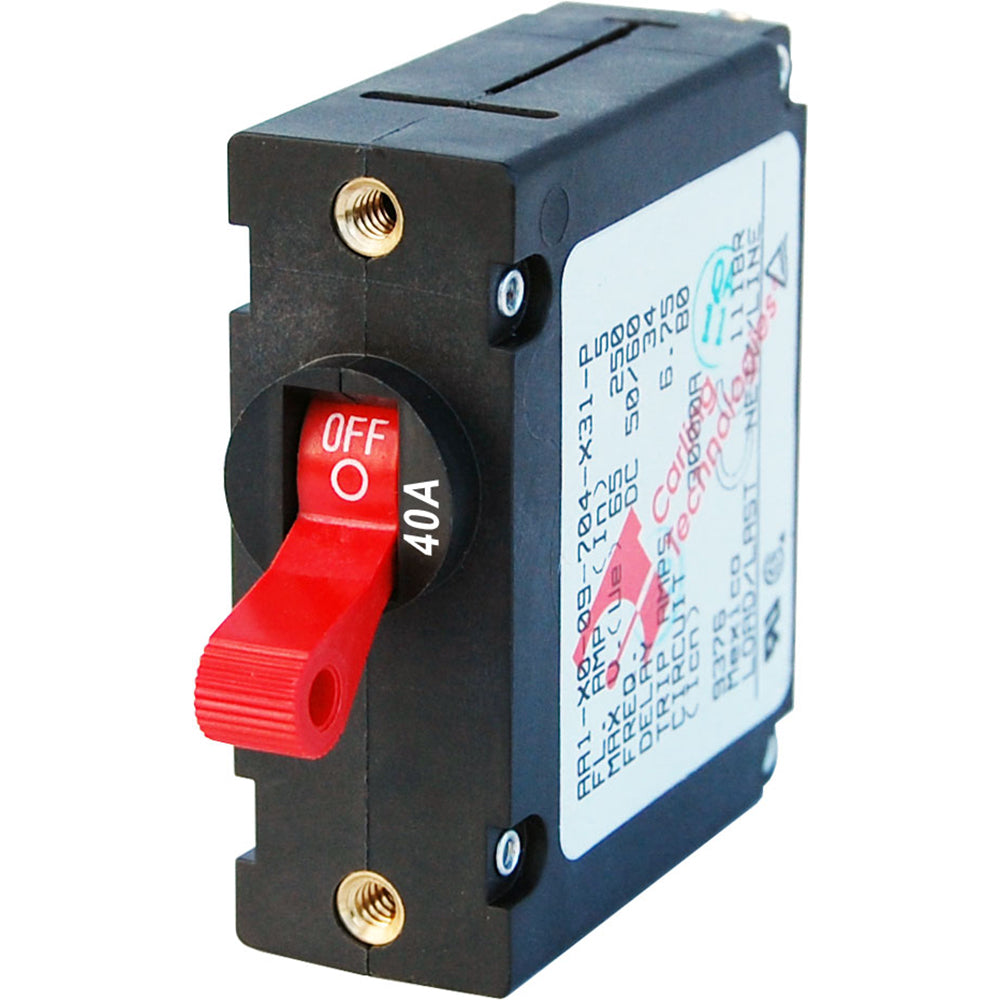 Blue Sea 7225 AC DC Single Pole Magnetic World Circuit Breaker 40 Amp 7225