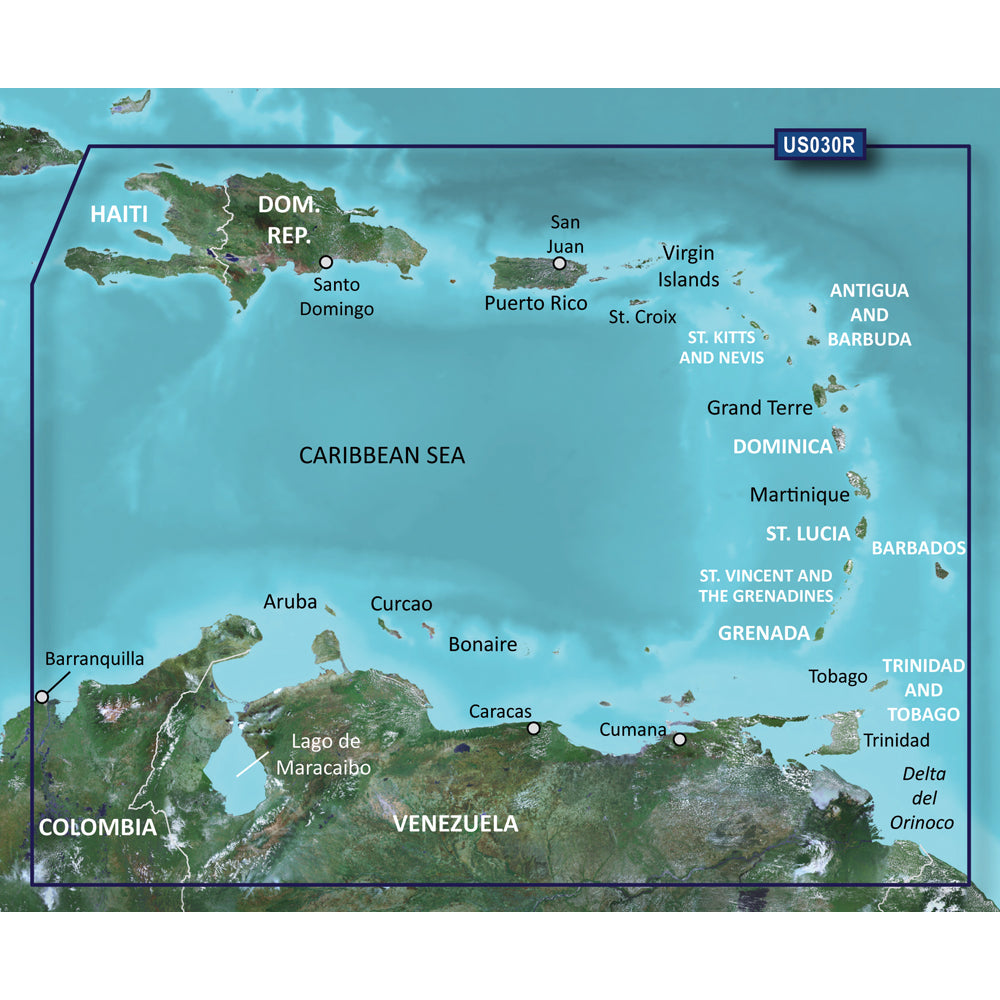 Garmin BlueChart g3 Vision HD VUS030R Southeast Caribbean microSDSD 010C073100