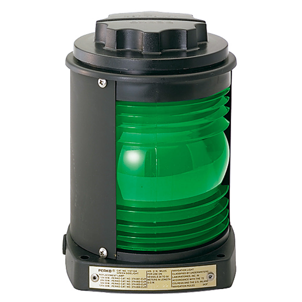 Perko Side Light Black Plastic Green Lens 1127GA0BLK
