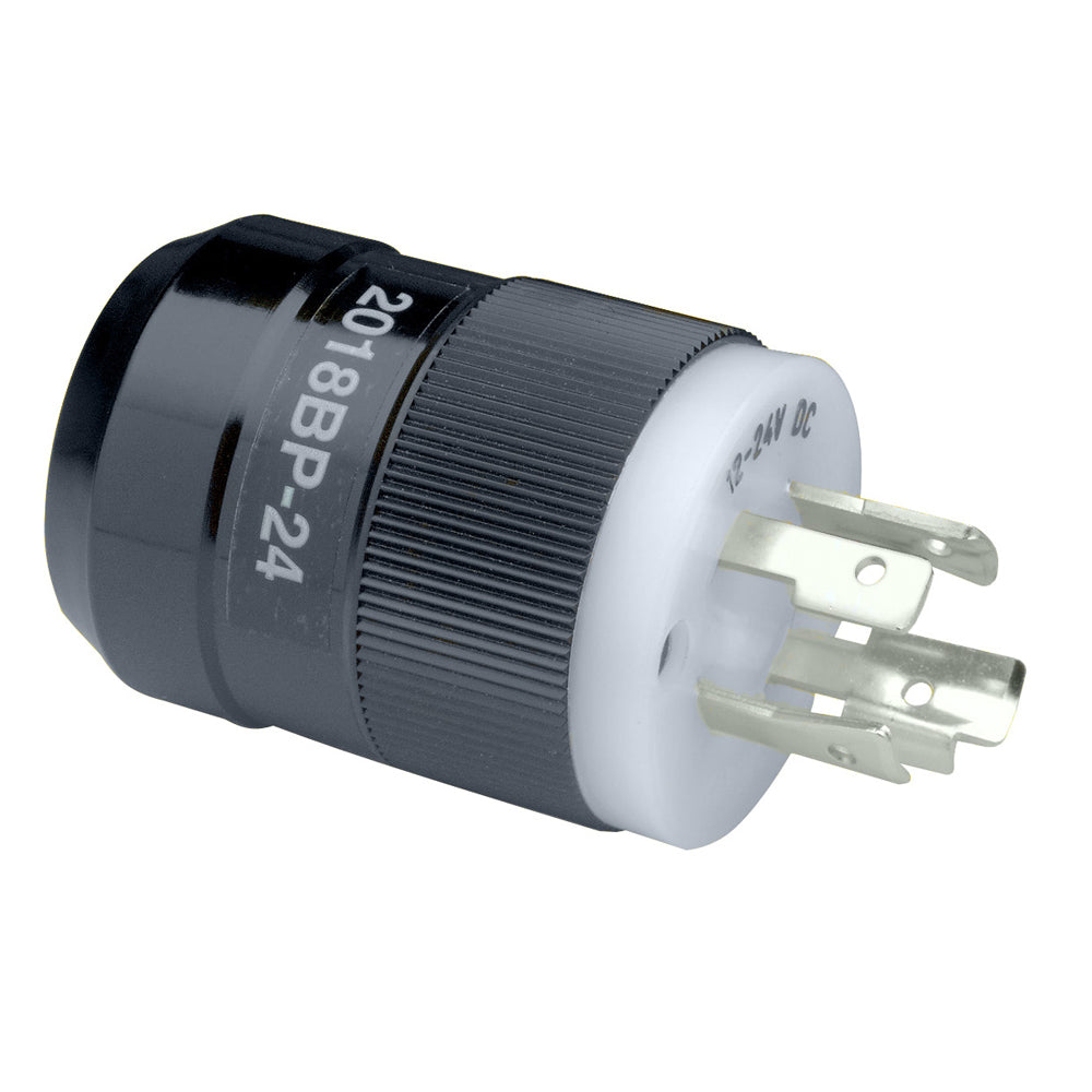 Marinco 2018BP24 Trolling Motor Plug Male 1224V Black 2018BP24