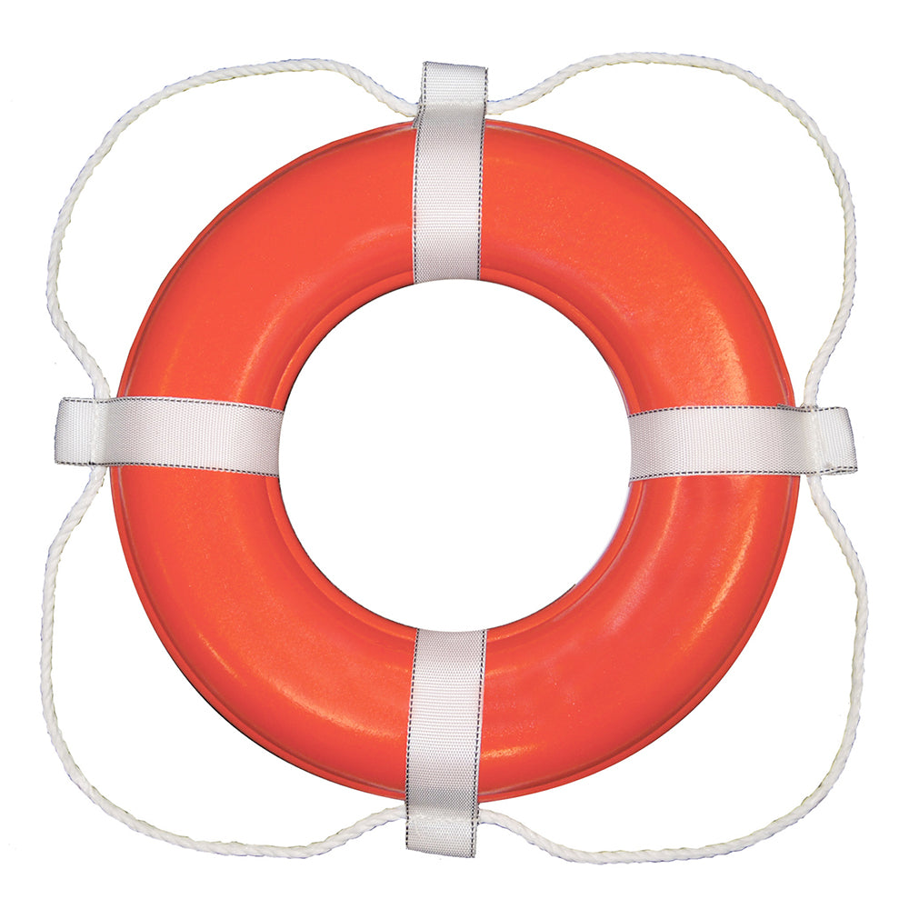 Taylor Made Foam Ring Buoy 24 Orange wWhite Grab Line 364