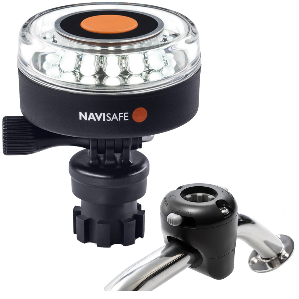 Navisafe Navilight 360 2NM White wNavimount Base Rail Mount Black 040KIT