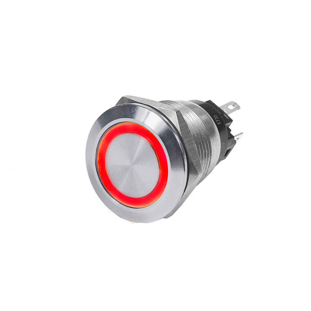Blue Sea 4162 SS Push Button Switch OffOn Red 10A 4162