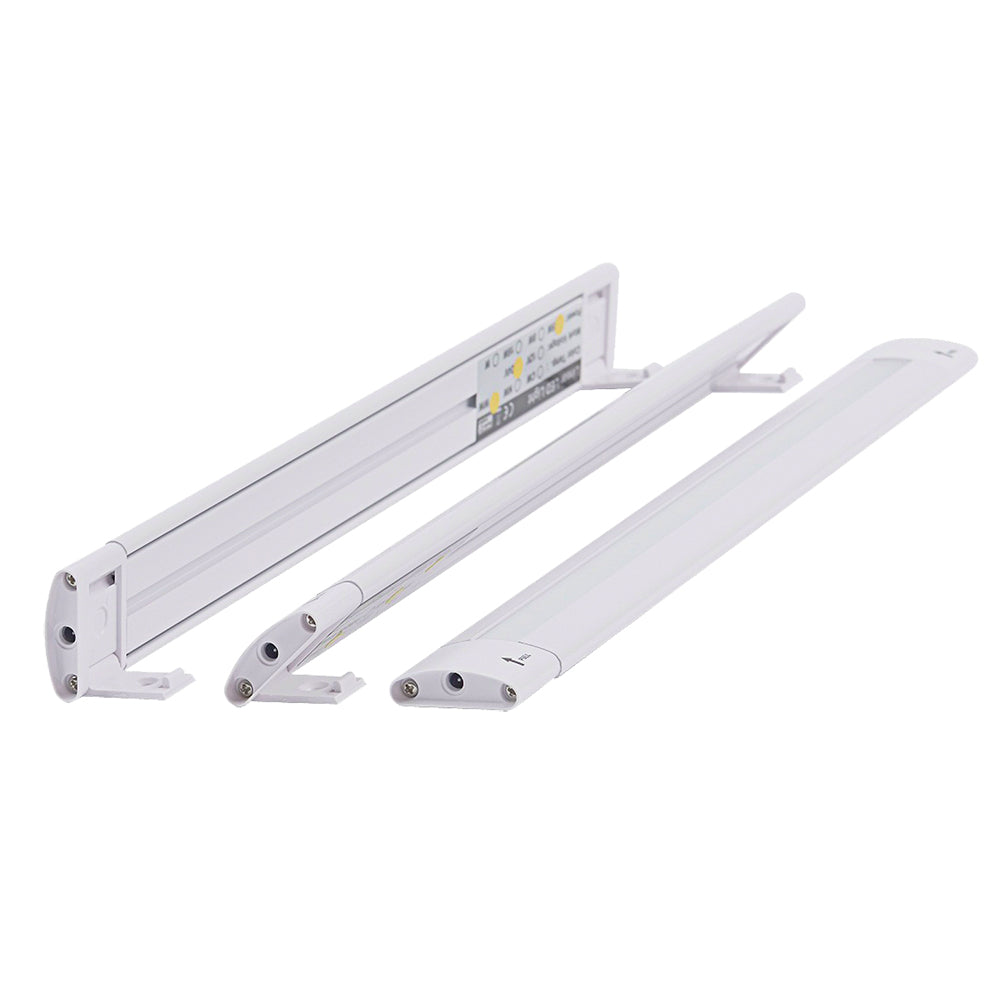 Lunasea Adjustable Linear LED Light wBuiltIn Dimmer 12 Length 12VDC Warm White w Switch LLB32KW0100