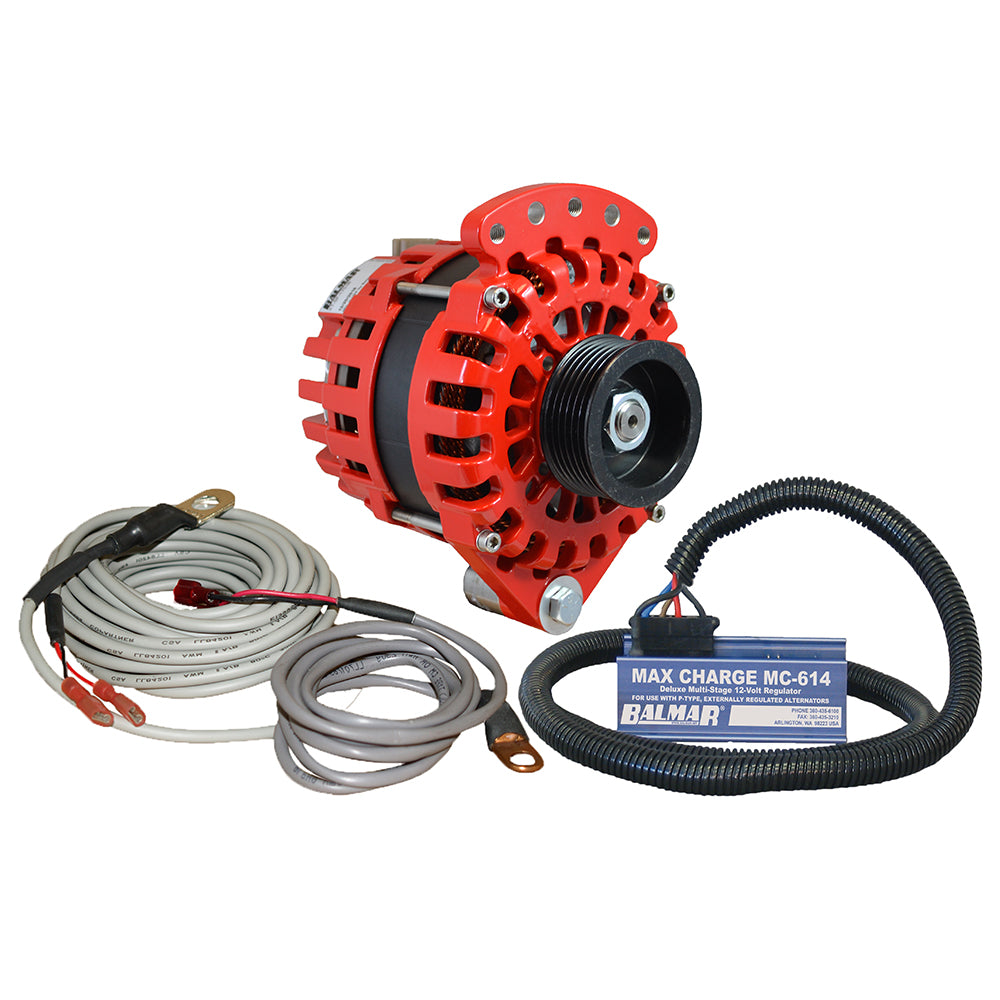 Balmar Alternator 12 Single Foot K6 Serpentine Pulley Regulator Temp Sensor 170A Kit 12V XTSF170K6KIT