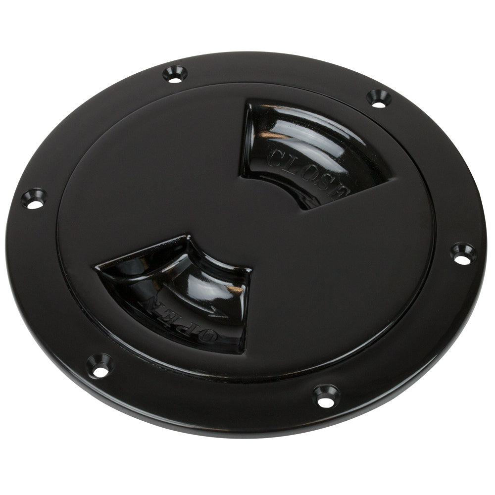 SeaDog Smooth Quarter Turn Deck Plate Black 6 3361651