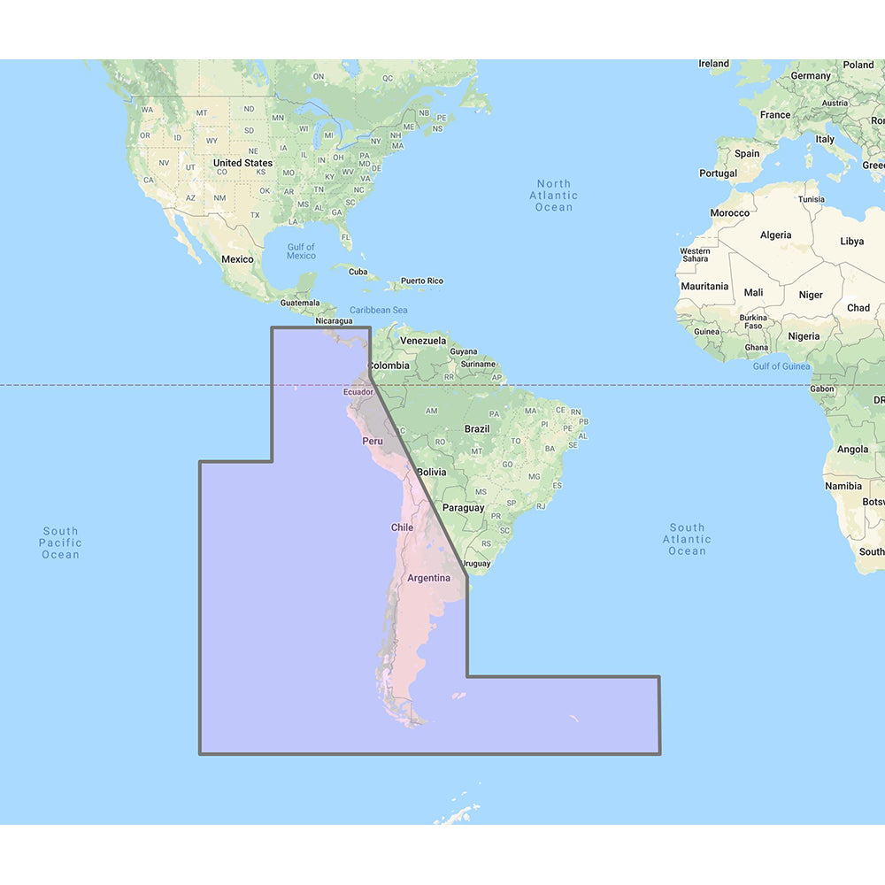 Furuno South America West Coast Costa Rica to Chile to Falklands Vector Charts Unlock Code MM3VSA500