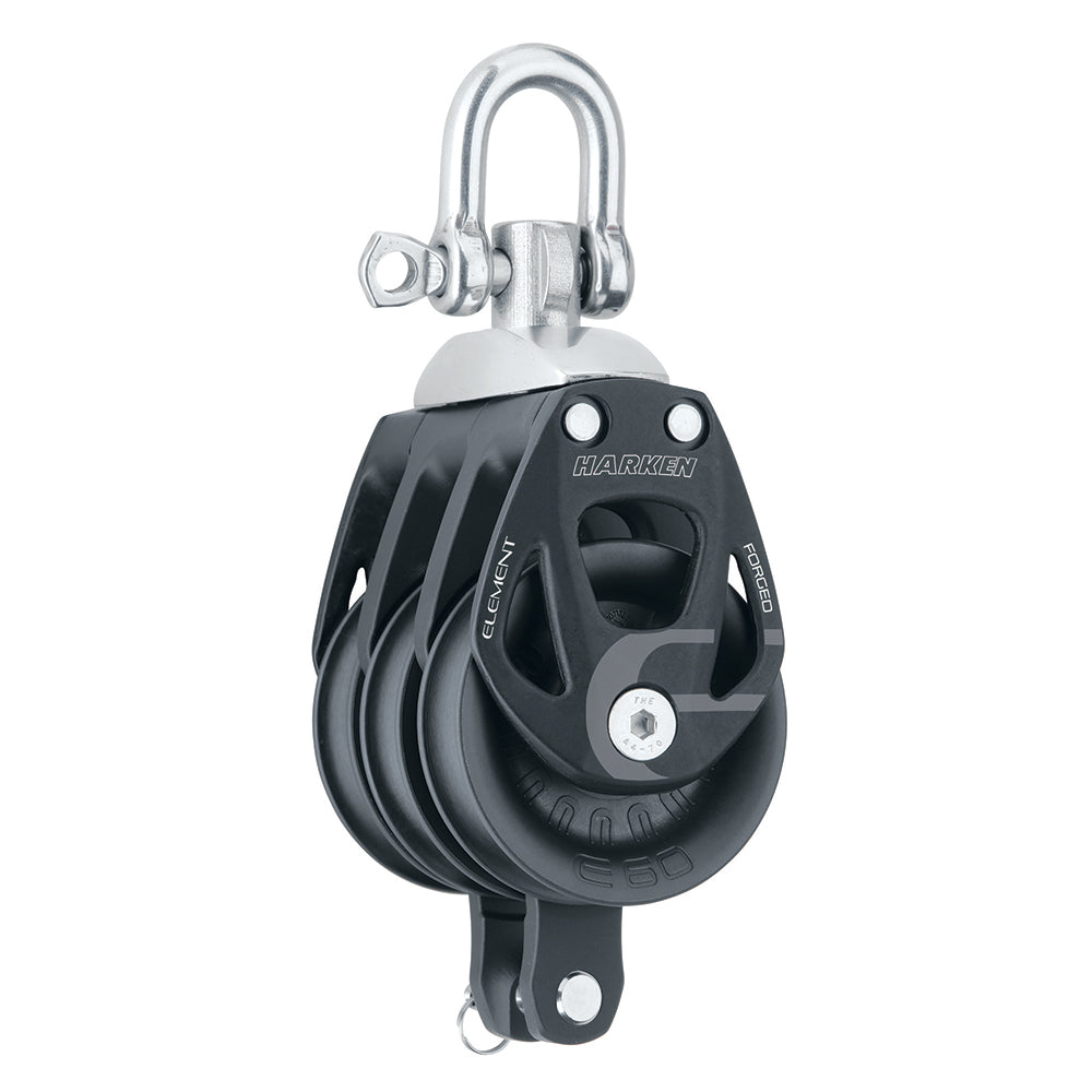 Harken 60mm Triple Aluminum Element Block wSwivel Becket 6273