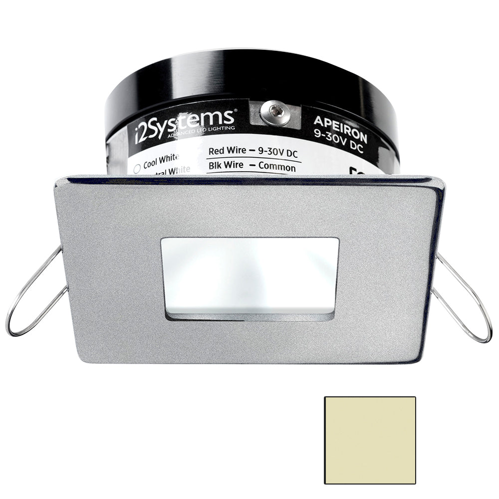 i2Systems Apeiron PRO A503 3W Spring Mount Light SquareSquare Warm White Brushed Nickel Finish A50344CBBR