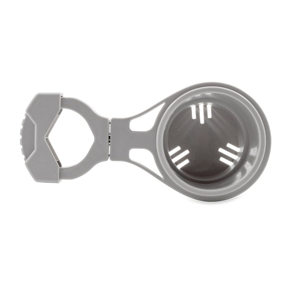 Camco ClampOn Rail Mounted Cup Holder Small for Up to 114 Rail Grey 53093