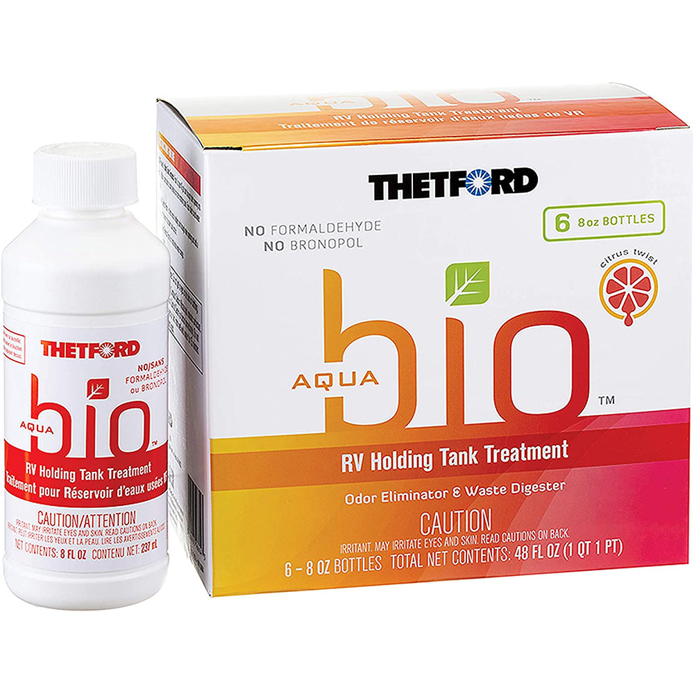 Thetford AquaBio RV Holding Tank Treatment Citrus Twist Scent 6Pack of 8oz Bottles 96604