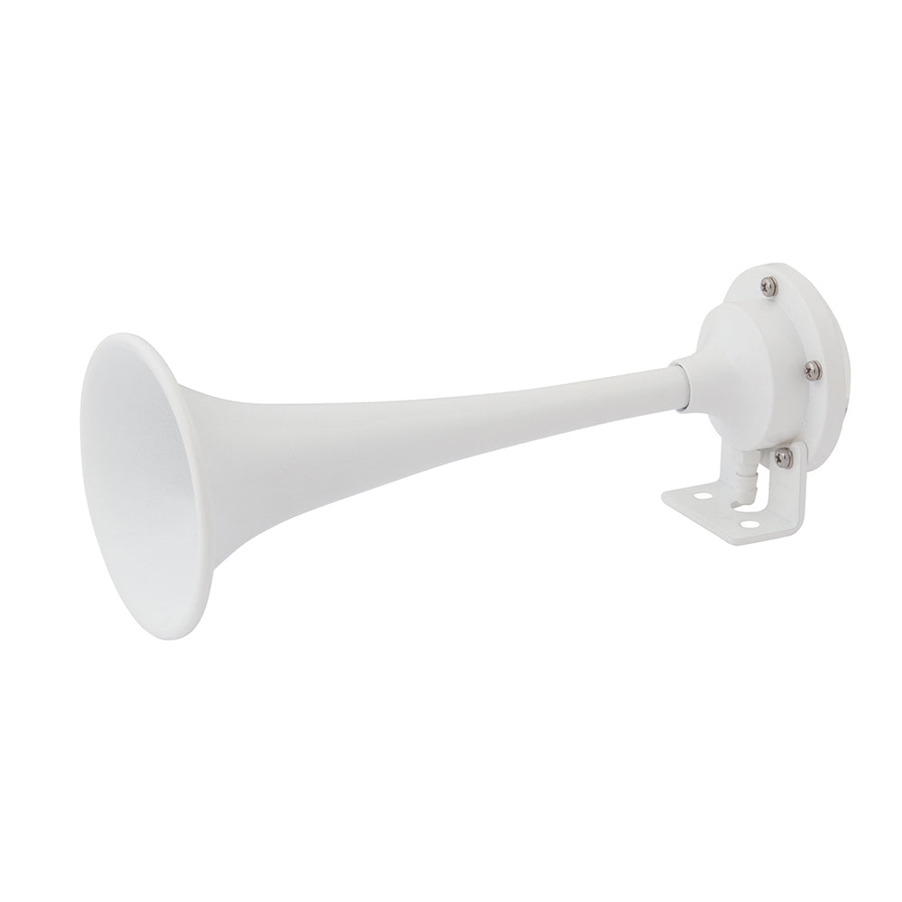 Marinco White Epoxy Coated Single Trumpet Mini Air Horn 10104