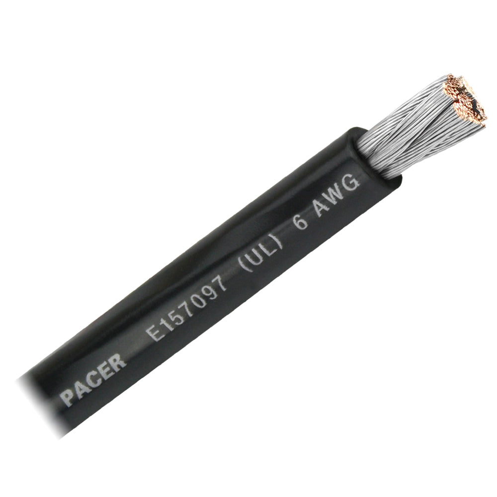 Pacer Black 6 AWG Battery Cable Sold By The Foot WUL6BKFT