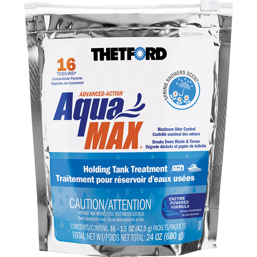 Thetford AquaMax Holding Tank Treatment 16 TossIns Spring Shower Scent 96631