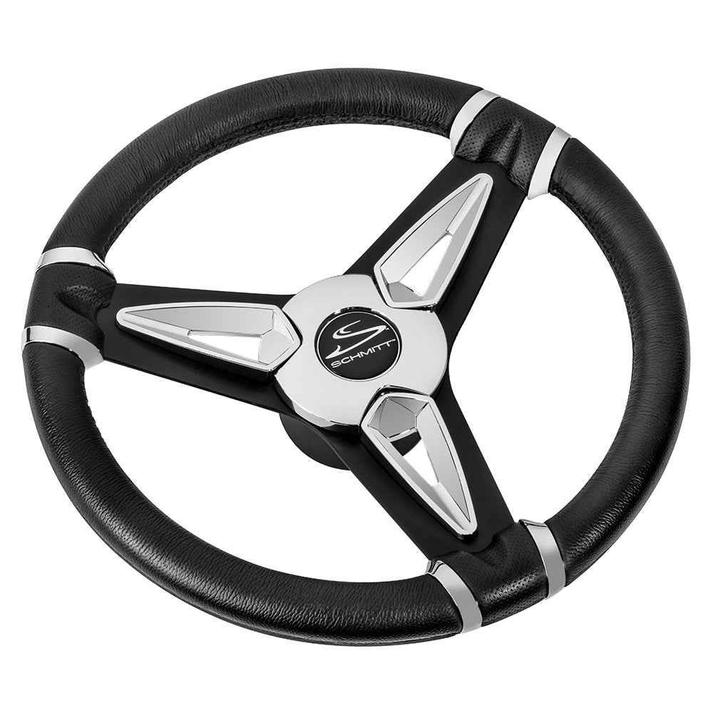 Schmitt Marine PU50 14 Wheel Chrome Cap Spoke Inserts Black Spokes 34 Tapered Shaft PU501404