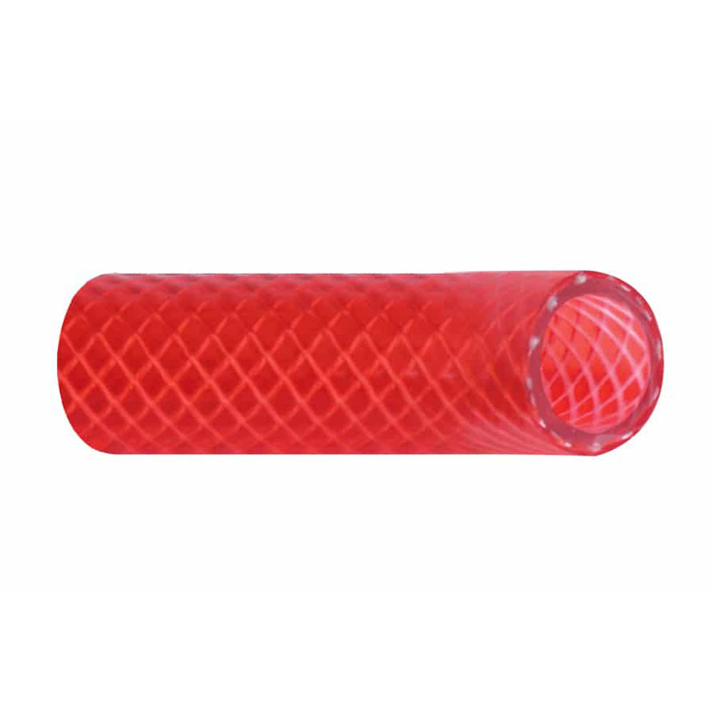 Trident Marine 12 x 50 Boxed Reinforced PVC FDA Hot Water Feed Line Hose Drinking Water Safe Translucent Red 1660126