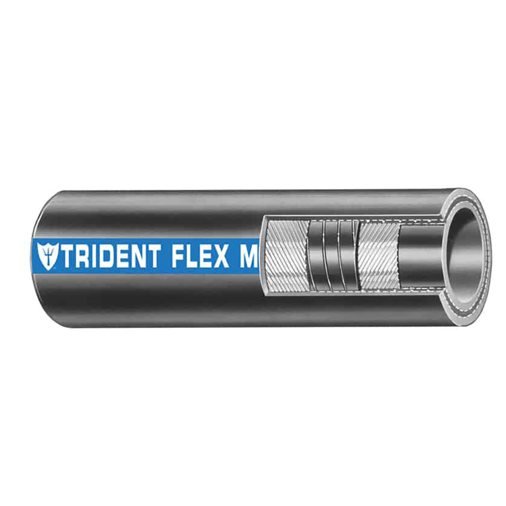 Trident Marine 1 x 50 Coil Flex Marine Wet Exhaust Water Hose Black 1001006