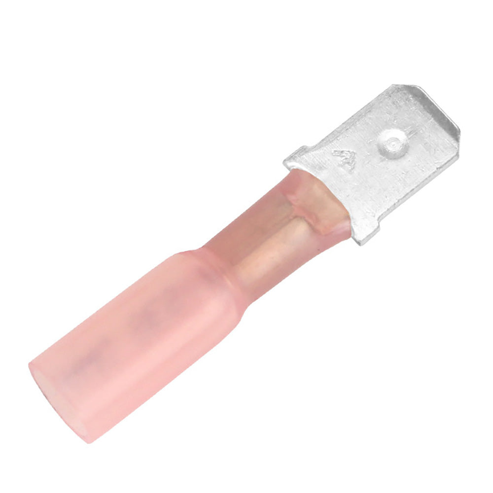 Pacer 2218 AWG Heat Shrink Male Disconnect 25 Pack TDE18250M25