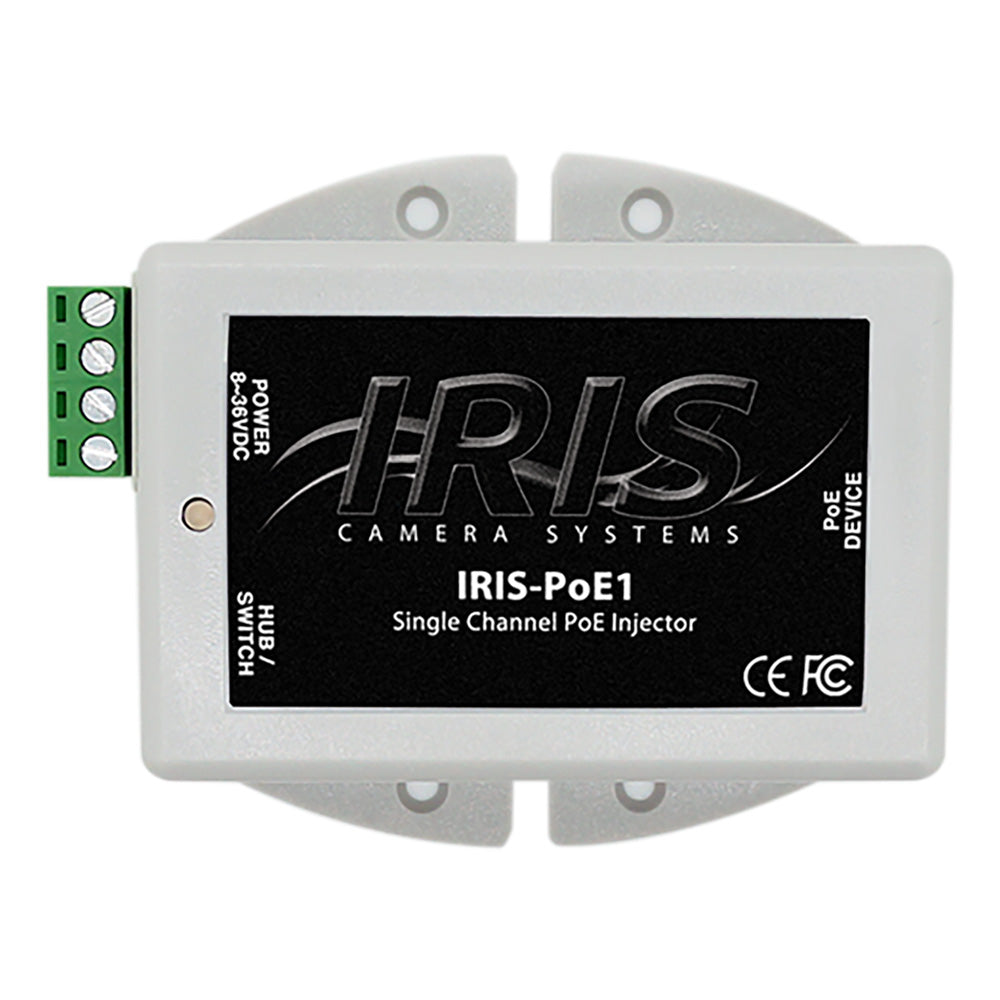 Iris Single Channel PoE Injector 836VDC Input Voltage 48VDC Output POE1