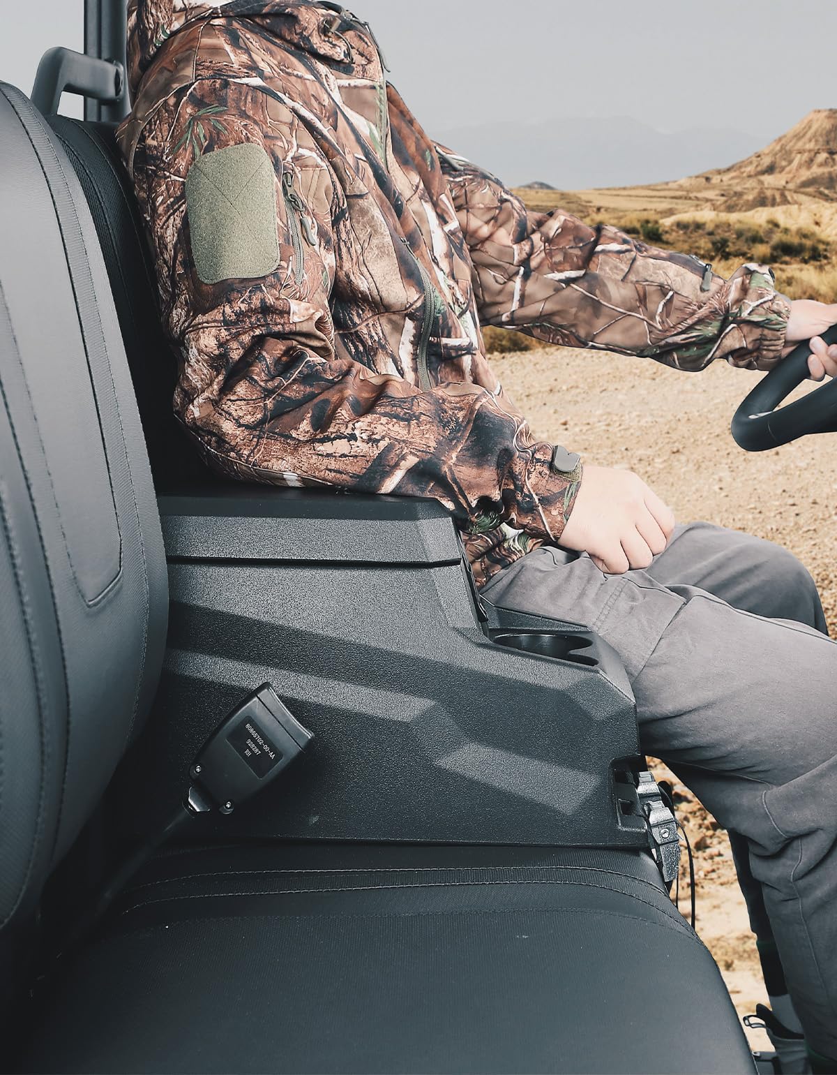 UTV Bench Seat Center Console Box for Polaris Ranger XP 1000/Crew 2017-2024