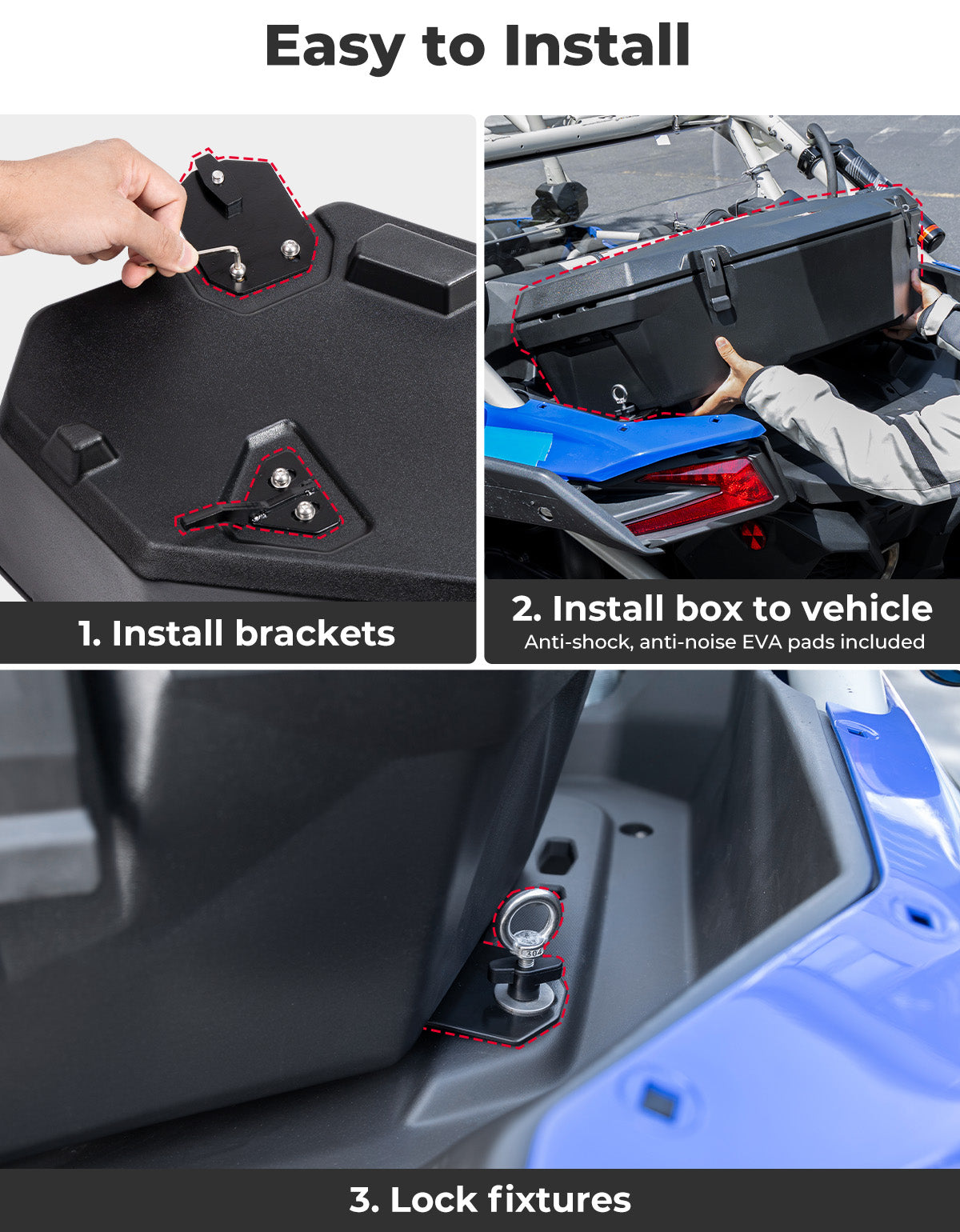 30L Rear Storage Box for Can-am X3/MAX, Commander