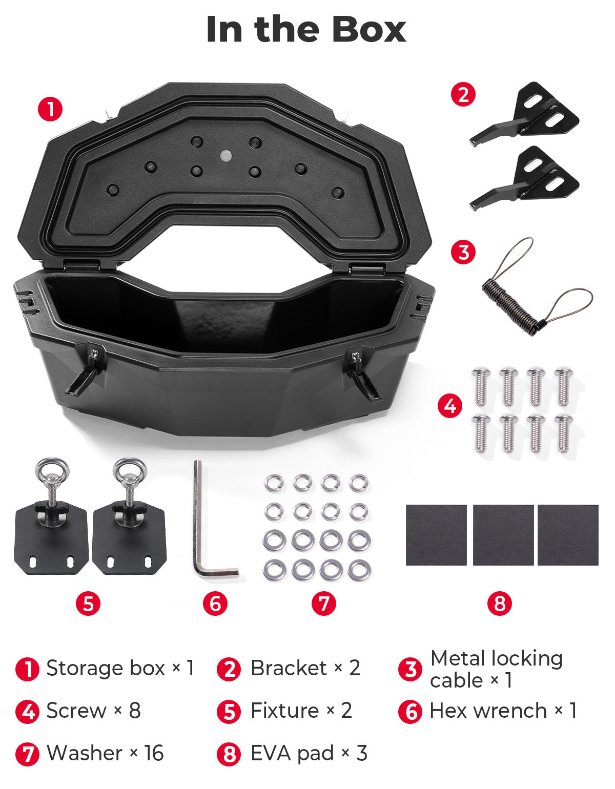 30L Rear Storage Box for Can-am X3/MAX, Commander