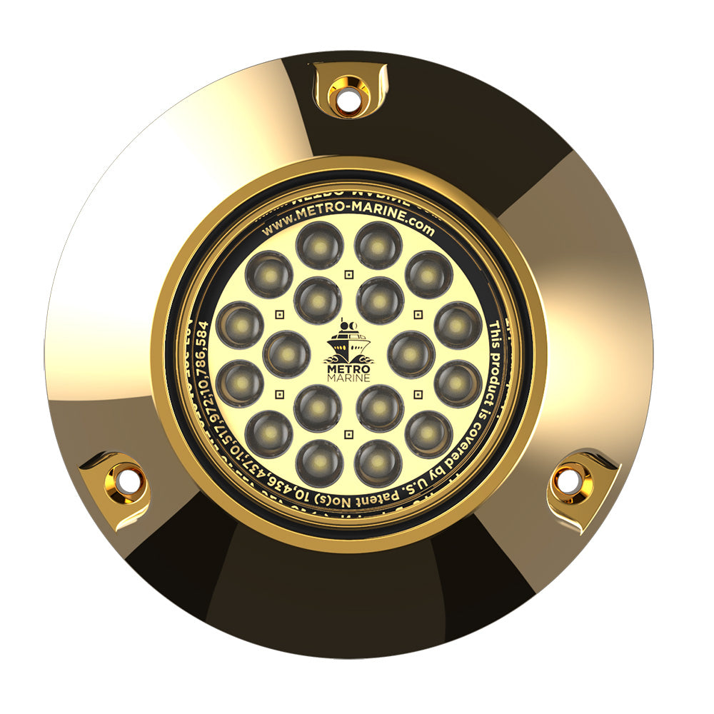 Metro Marine HighOutput Submersible Underwater Light wIntelligent Monochromatic LEDs  White 90 Beam FBMR1W390