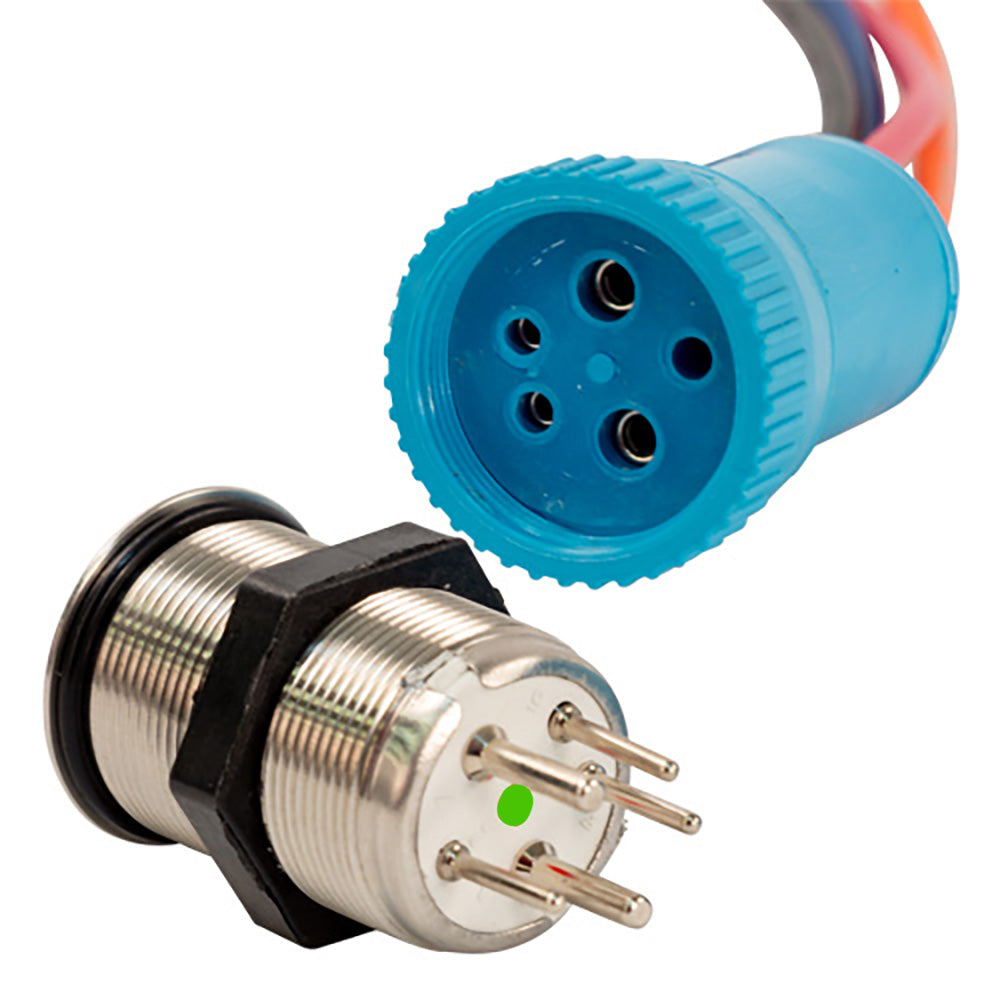 Bluewater 22mm Push Button Switch  OffOnOn Double Momentary Contact  BlueGreenRed LED  1 Lead 905921231
