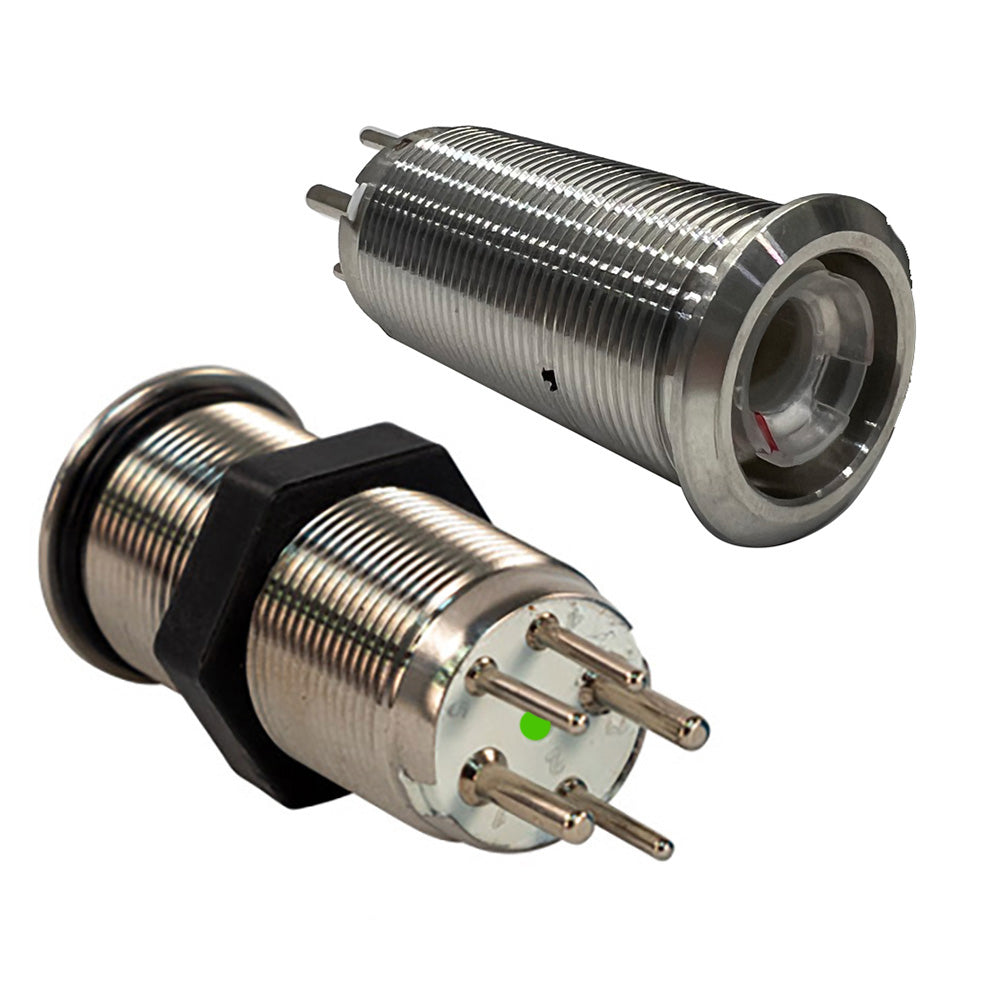 Bluewater 19mm Inrush Push Button Switch Momentary OffOn  BlueRed LED  Switch Body Only 90572113