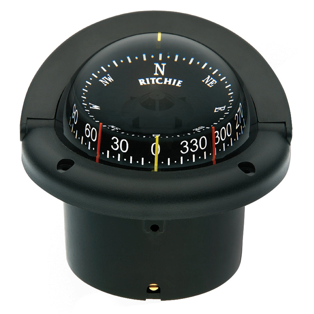 Ritchie HF743 Helmsman Combidial Compass  Flush Mount  Black HF743