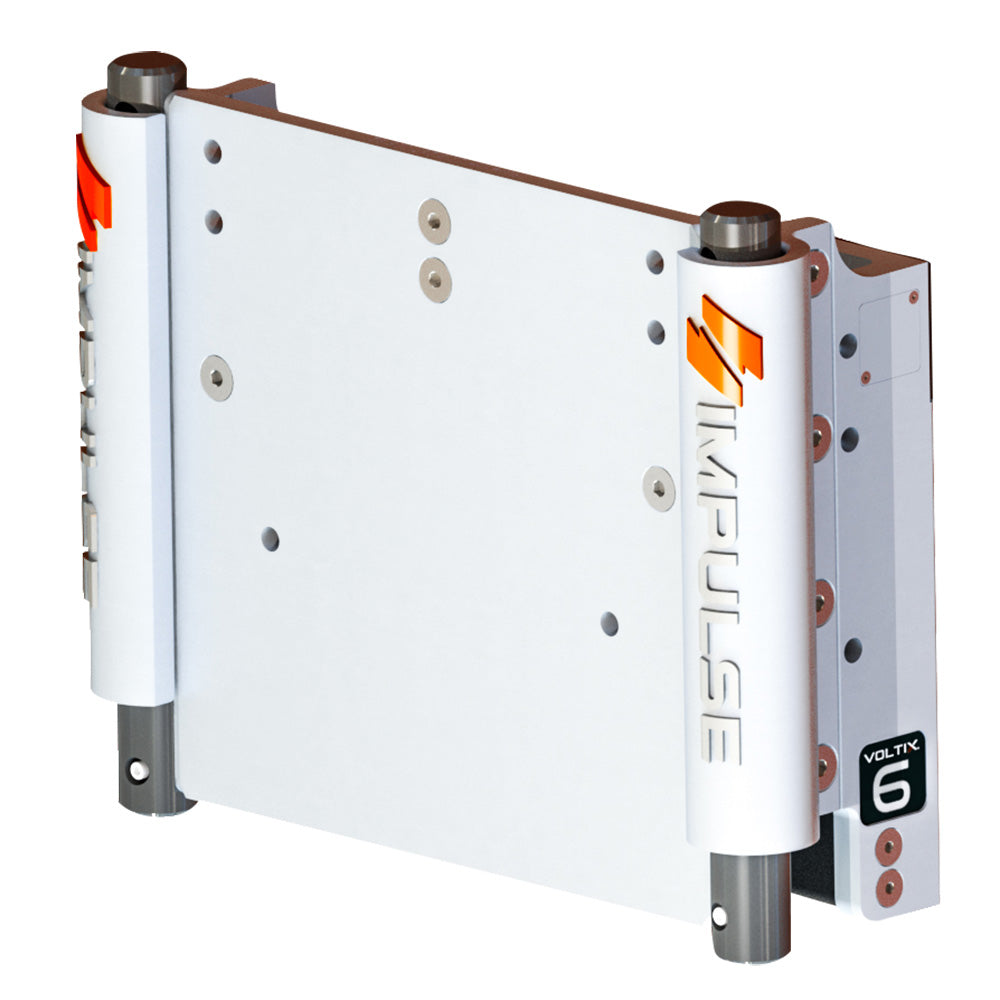 IMPULSE XL 6 Set Back Electric Jack Plate wStandard Control  White Cerakote 75053W