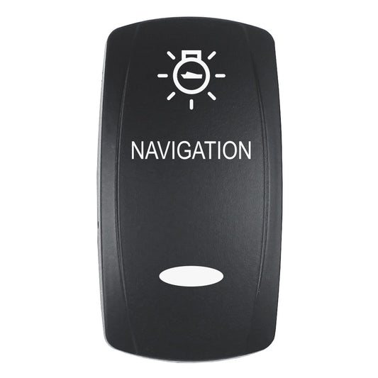 Pacer Actuator  NAVIGATION fV Series Contura Switches  Black  Laser Etched TopBottom Light EV2LENAV