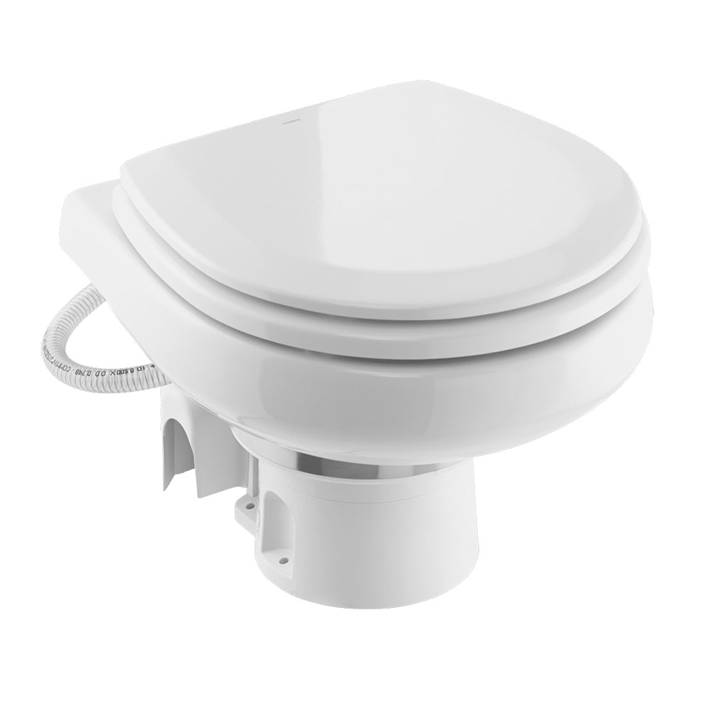 Dometic MasterFlush 7260 White Electric Macerating Toilet wOrbit Base  Raw Water  12V 9610007285