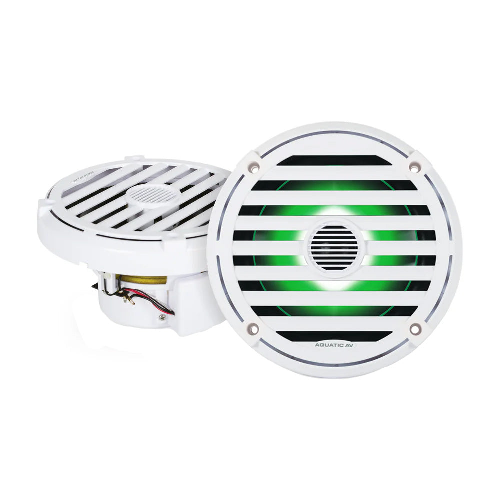 Aquatic AV ELITE 65 RGB Speakers  White  Pair EL423