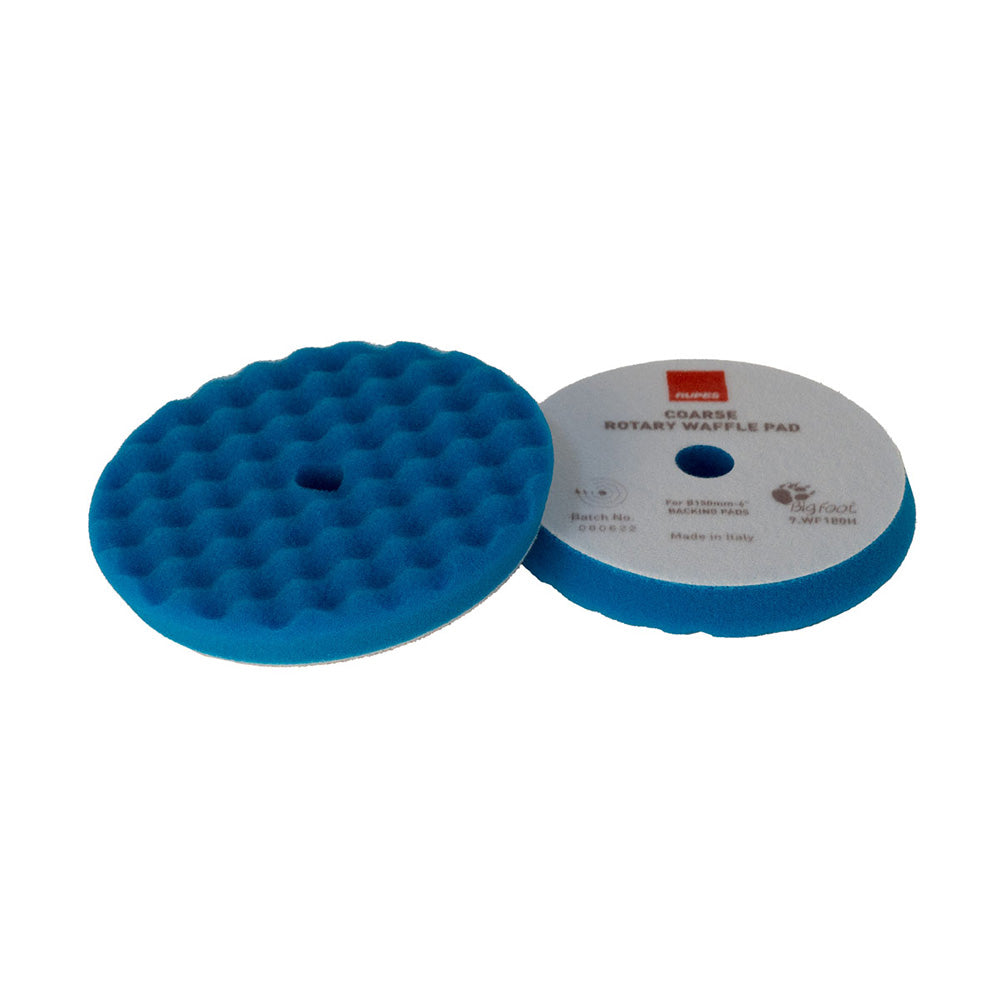 RUPES Velcro Waffle Coarse Polishing Foam Pad fRotary Polishers 90mm  Blue 9WF90H