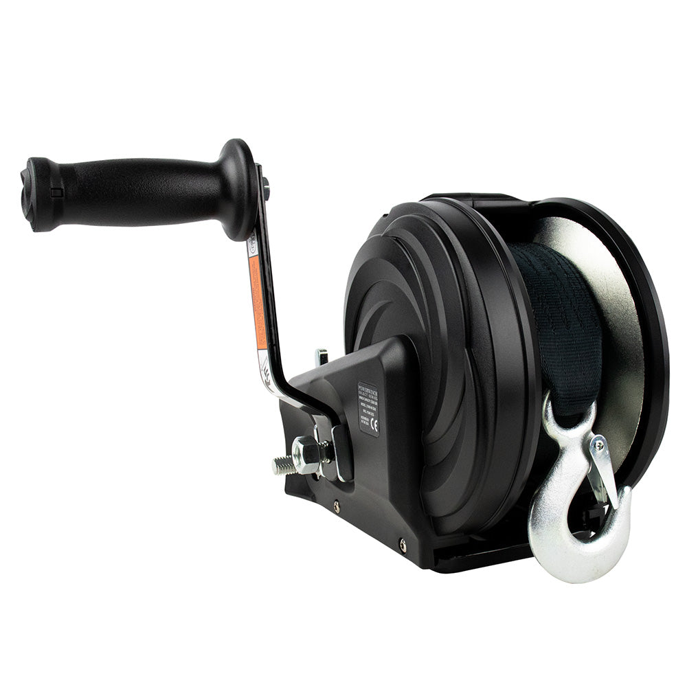 Powerwinch Select Series Winch 2000lb 2 Speed 6 Crank Arm  Carbon Black 21400W20006BR