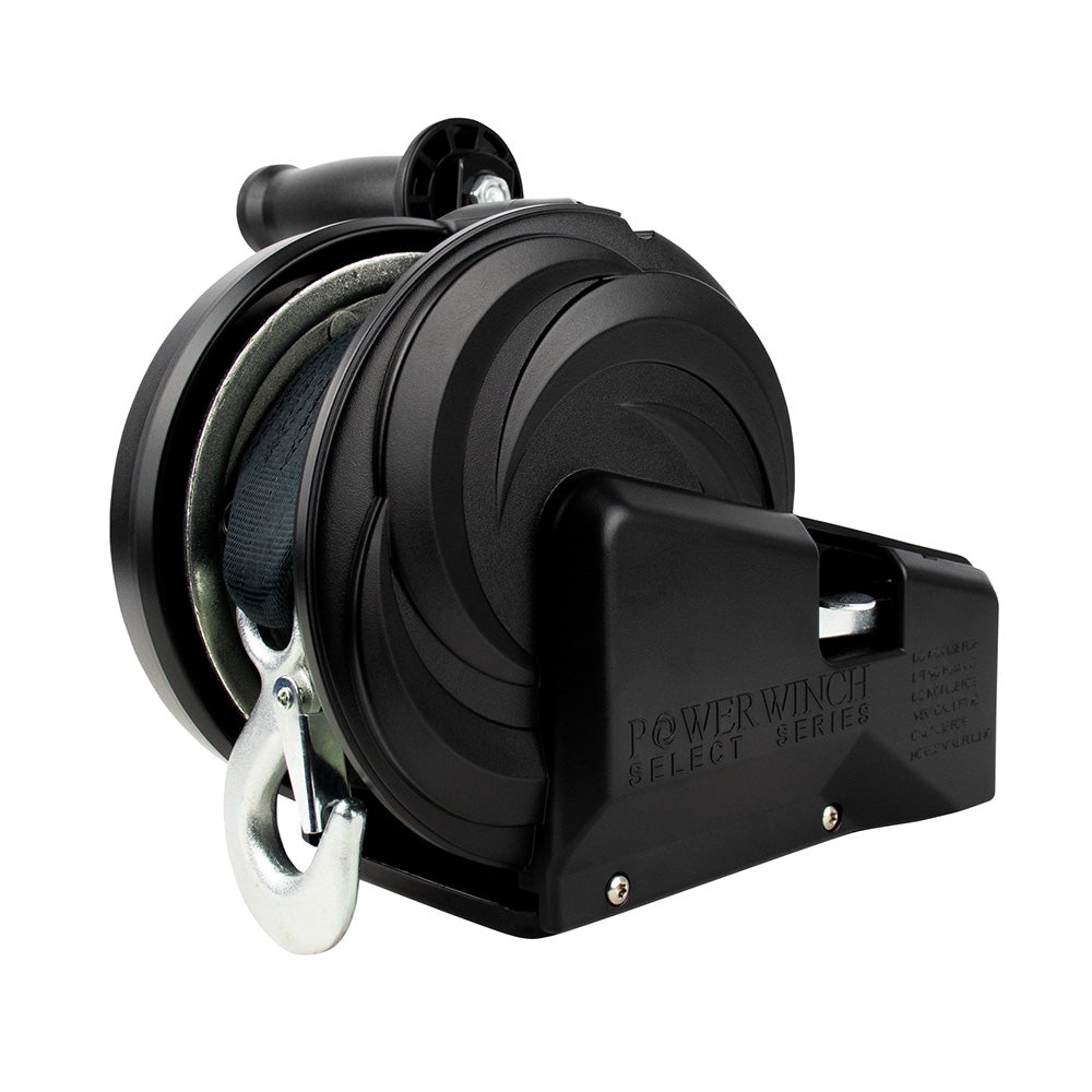 Powerwinch Select Series Winch 2500lb 2 Speed 6 Crank Arm  Carbon Black 21400W25006BR