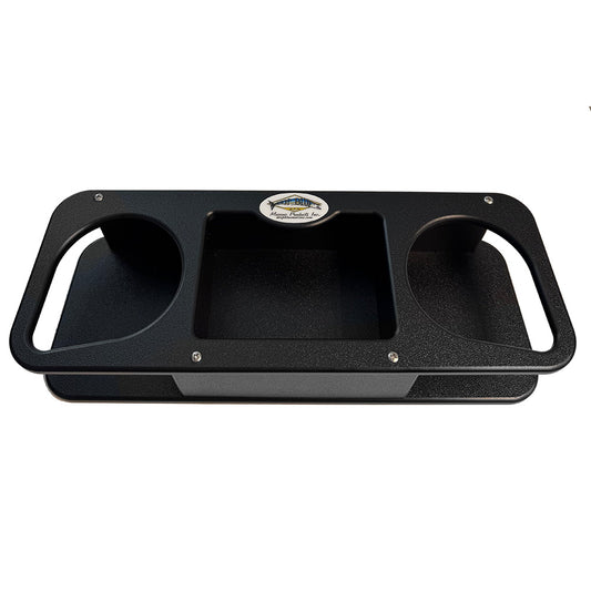 Deep Blue Marine Double Cup Holder wSuction Cups  Black MB2B