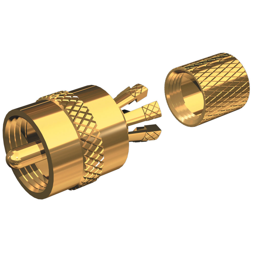 Shakespeare PL259CPG  Solderless PL259 Connector for RG8X or RG58AU Coax  Gold Plated PL259CPG
