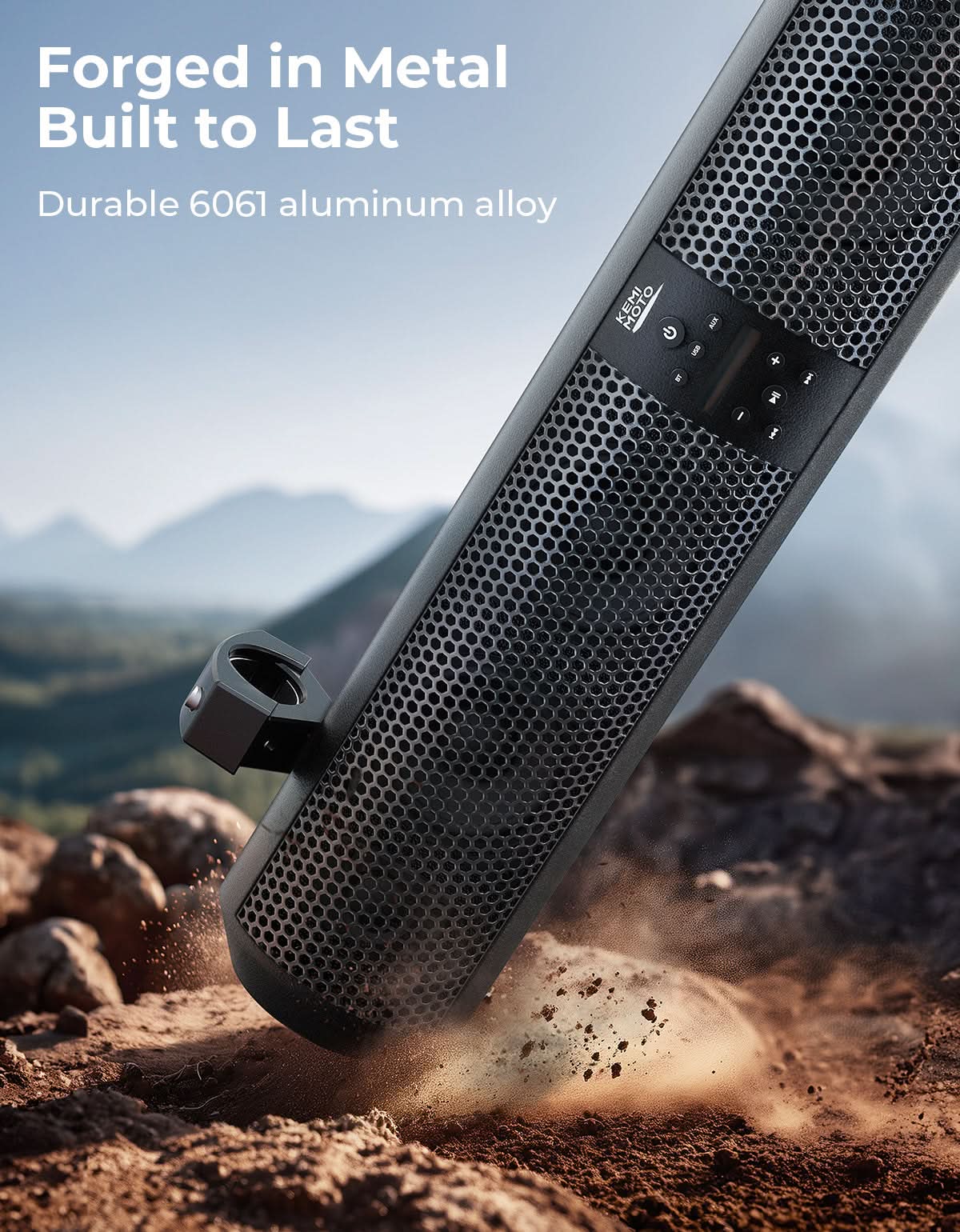 UTV Bluetooth Sound Bar – 32' RGB Speaker, IP66 Waterproof 2025 | Fits 1'-2' Roll Bars on Polaris RZR, Can-Am, SxS, Golf Carts