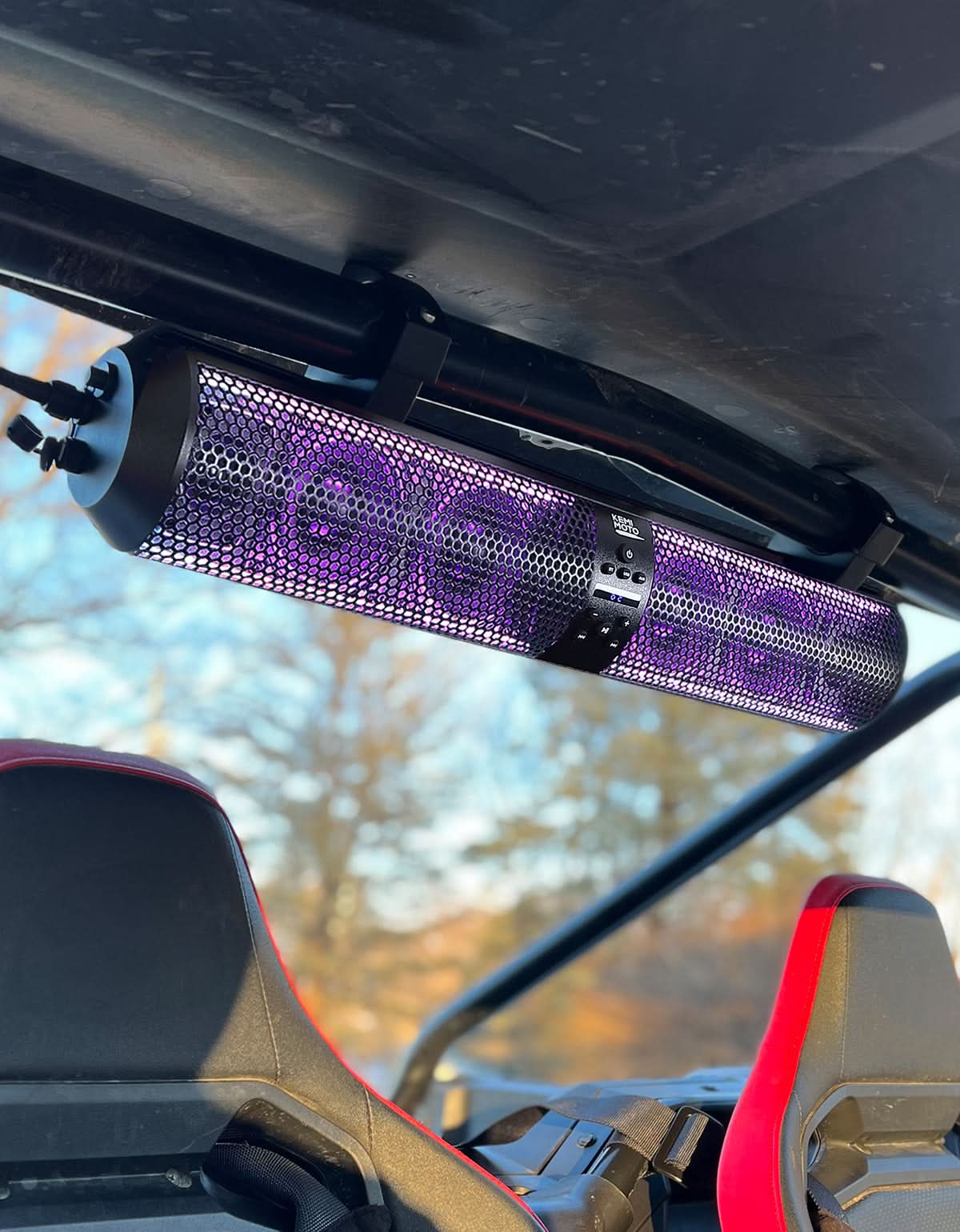 UTV Bluetooth Sound Bar – 32' RGB Speaker, IP66 Waterproof 2025 | Fits 1'-2' Roll Bars on Polaris RZR, Can-Am, SxS, Golf Carts